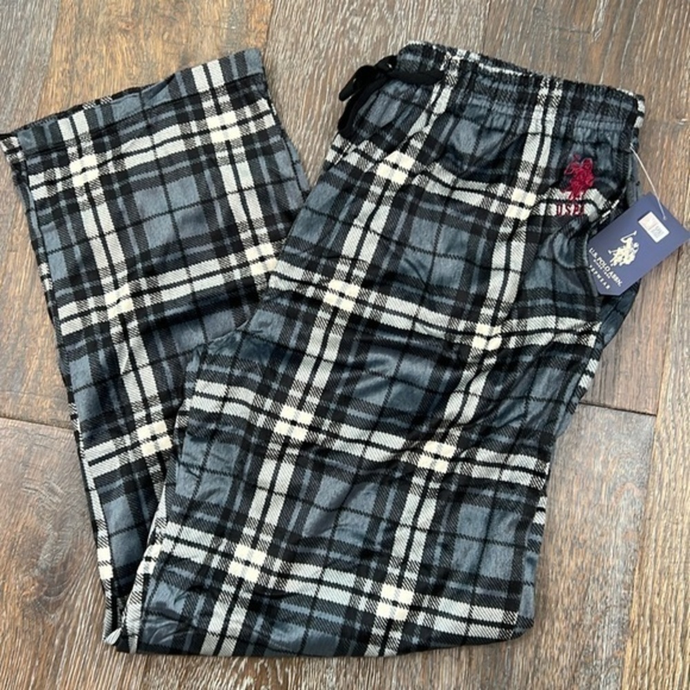 US Polo Association - 2/$50 - ‘Plaid - slate blue’ lounge pants. SZ: XL. NWT.
